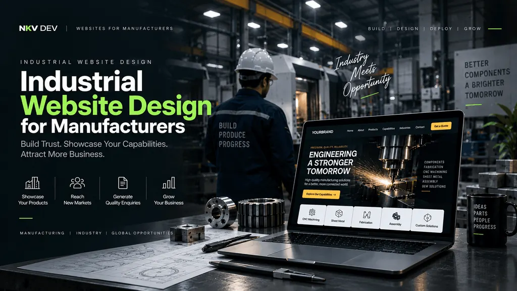 Industrial website design for manufacturers in India